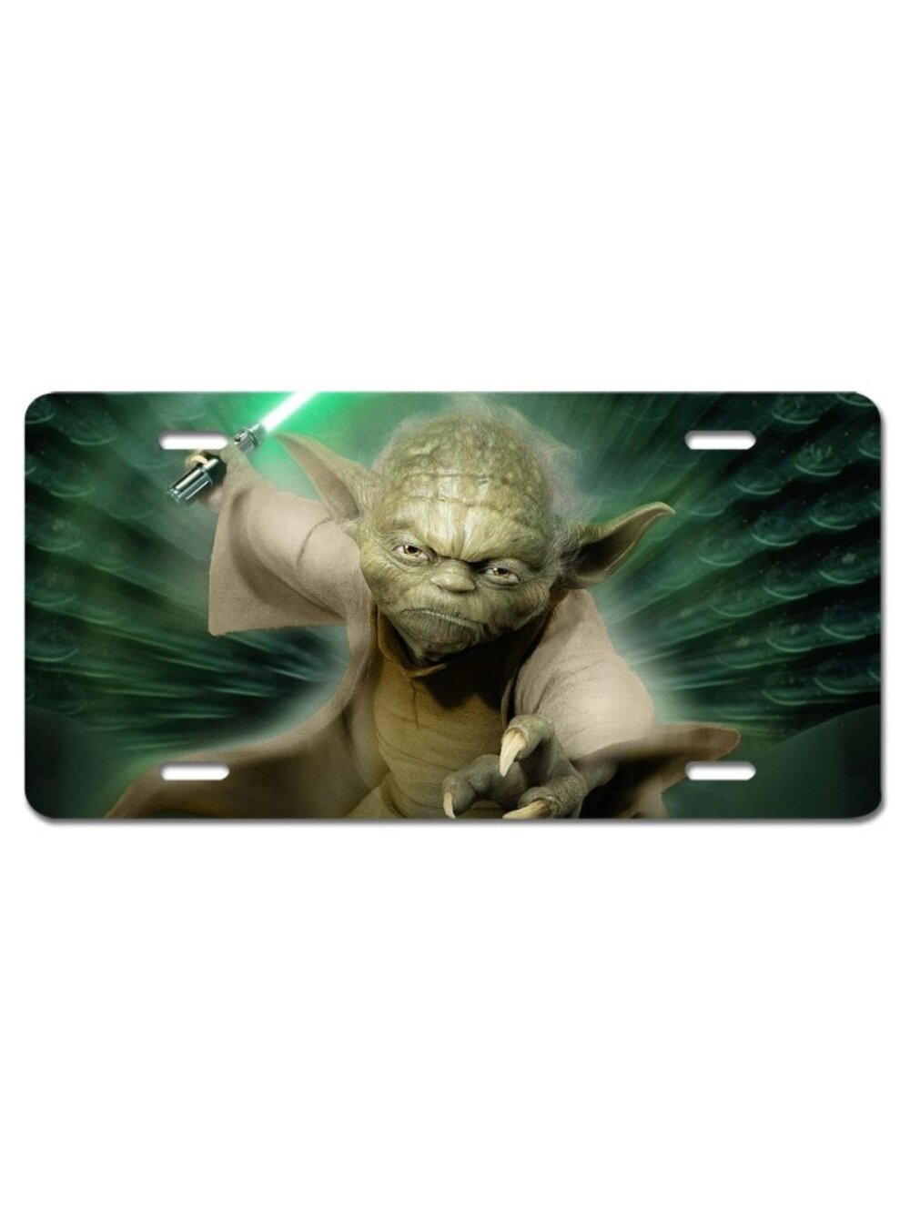 Star War Yoda Inspired Novelty Art Comic Vehicle License Plate Car Auto